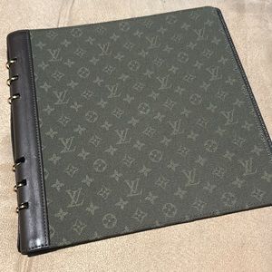 Louis Vuitton Black and Gray Monogram Binder
